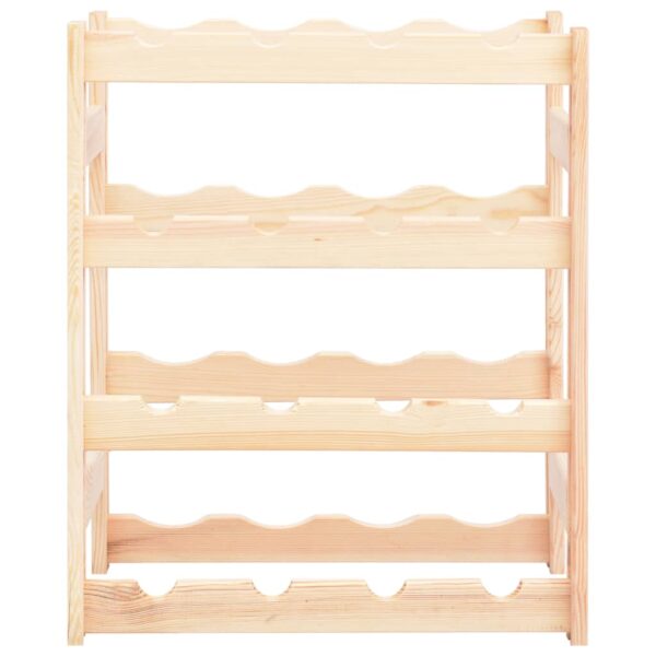 vidaXL Wine Rack for 16 Bottles Solid Wood Pine - Image 2