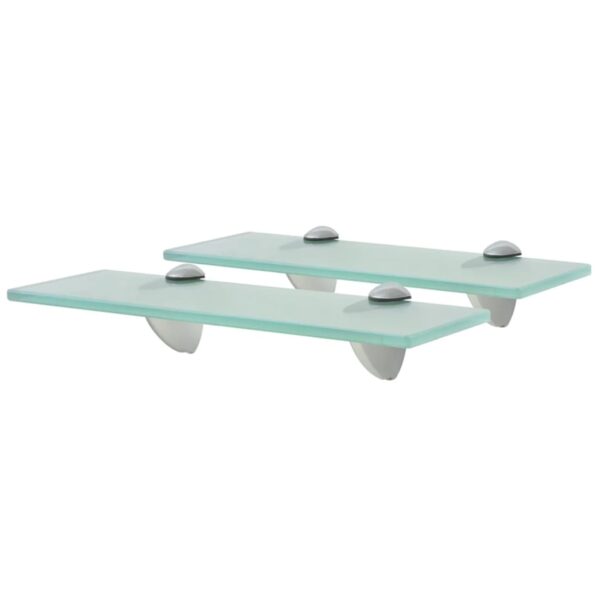 vidaXL Floating Shelves 2 pcs Glass 30x10 cm 8 mm - Image 1