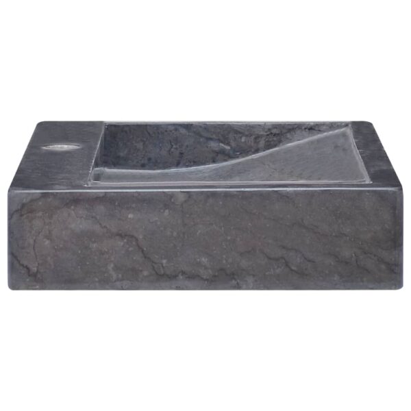 vidaXL Sink Black 58x39x10 cm Marble - Image 4
