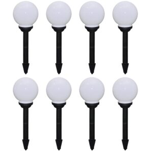 vidaXL Outdoor Pathway Lamps 8 pcs LED 15 cm with Ground Spike