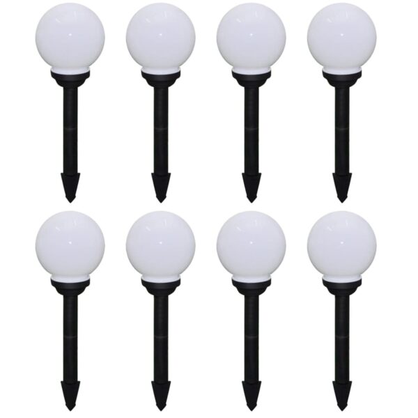 vidaXL Outdoor Pathway Lamps 8 pcs LED 15 cm with Ground Spike - Image 1