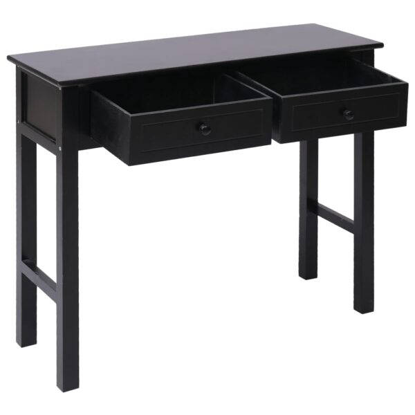 vidaXL Console Table Black 90x30x77 cm Wood - Image 2