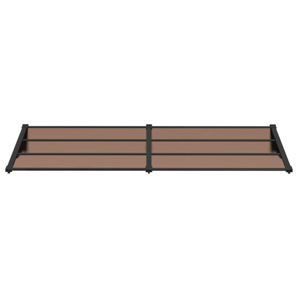 vidaXL Door Canopy Black 239x90 cm Polycarbonate - Image 3