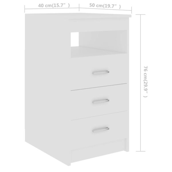 vidaXL Desk White 140x50x76 cm Engineered Wood - Image 11