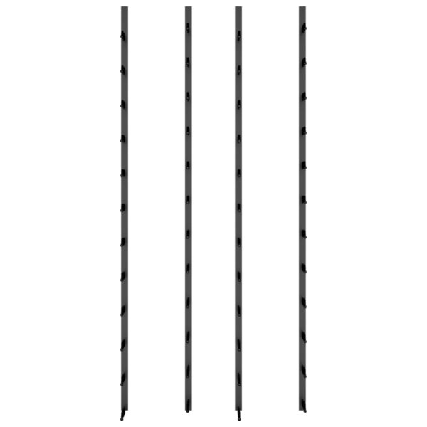 vidaXL Wall-mounted Wine Racks for 48 Bottles 2 pcs Black Iron - Image 2