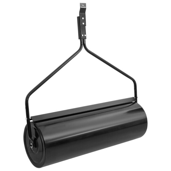 vidaXL Garden Lawn Roller Push Black 63 L Iron - Image 1