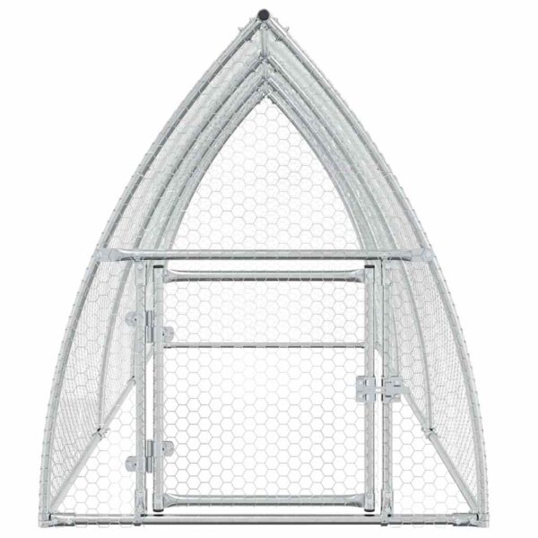 vidaXL Chicken Cage Silver 300x105x120 cm Galvanised Steel - Image 5