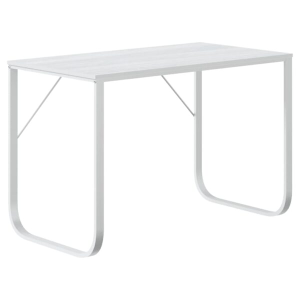 vidaXL Computer Desk White 110x60x73 cm Engineered Wood - Image 2