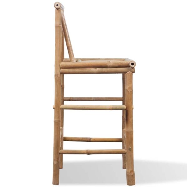 vidaXL Bar Stools 2 pcs Bamboo - Image 7