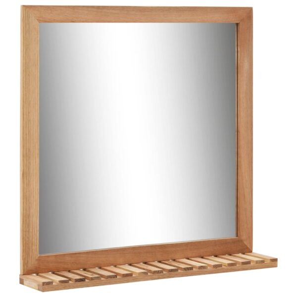 vidaXL Bathroom Mirror 60x12x62 cm  Solid Walnut Wood - Image 1