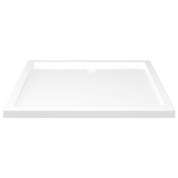 vidaXL Rectangular ABS Shower Base Tray White 80x90 cm - Image 4