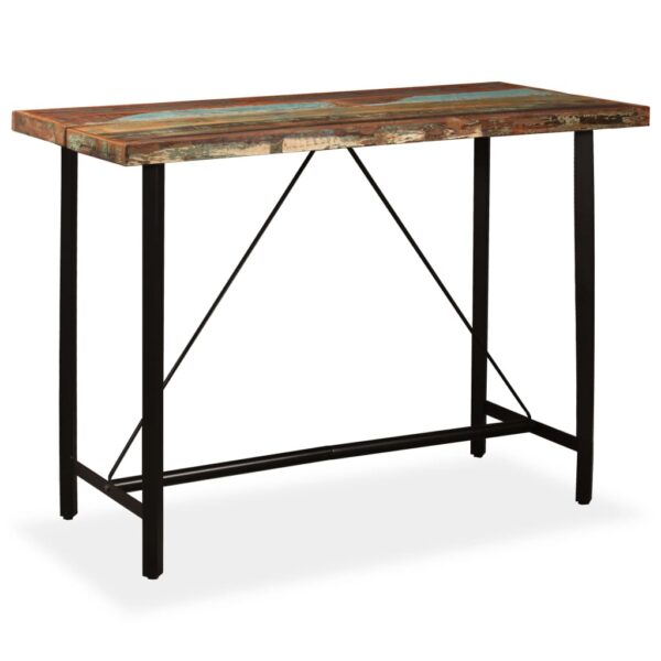 vidaXL Bar Table 150x70x107 cm Solid Reclaimed Wood - Image 1