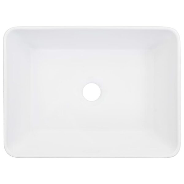 vidaXL Wash Basin 40x30x13 cm Ceramic White - Image 3