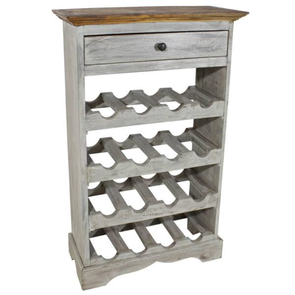 vidaXL Wine Rack Solid Mahogany Wood 55x23x85 cm - Image 1