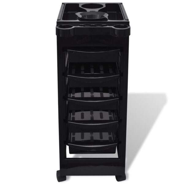 vidaXL Hair Salon Plastic Trolley with Wheels - Image 3