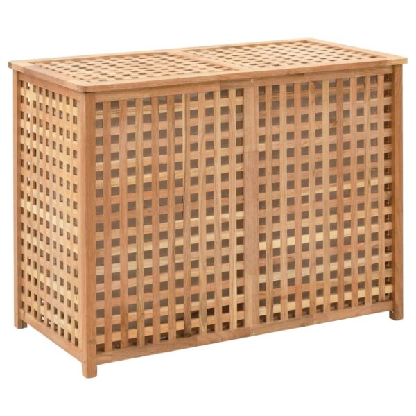 vidaXL Laundry Bin 87.5x46x67 cm Solid Walnut Wood - Image 1