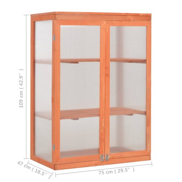 vidaXL Greenhouse Wood 75x47x109 cm - Image 11