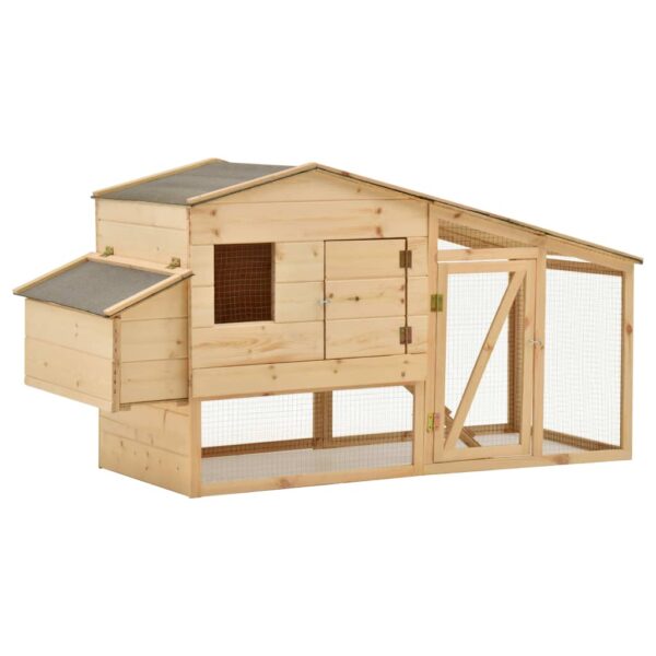 vidaXL Chicken Cage Solid Pine Wood 178x67x92 cm - Image 1