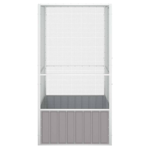 vidaXL Bird Cage Grey 111x107x211.5 cm Galvanised Steel - Image 4