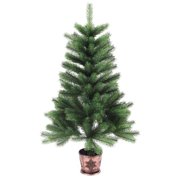 vidaXL Artificial Christmas Tree Lifelike Needles 90 cm Green - Image 1