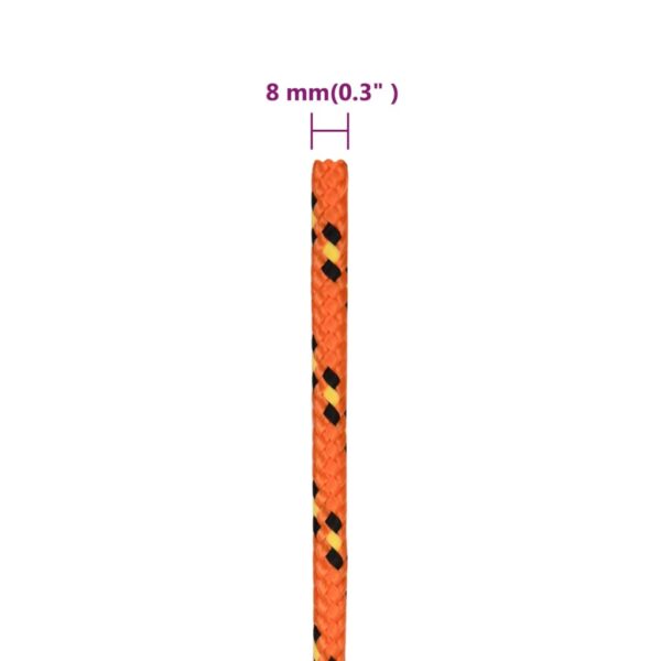 vidaXL Boat Rope Orange 8 mm 50 m Polypropylene - Image 6