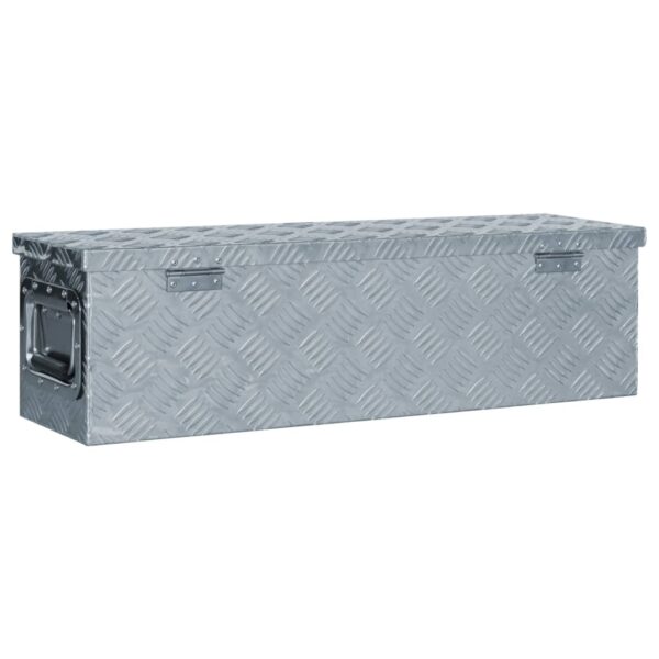 vidaXL Aluminium Box 80.5x22x22 cm Silver - Image 3