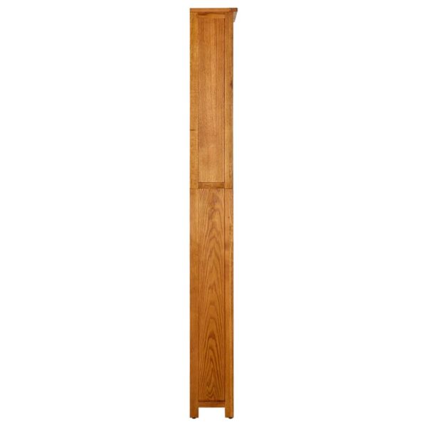 vidaXL 7-Tier Bookcase 90x22.5x200 cm Solid Oak Wood - Image 4