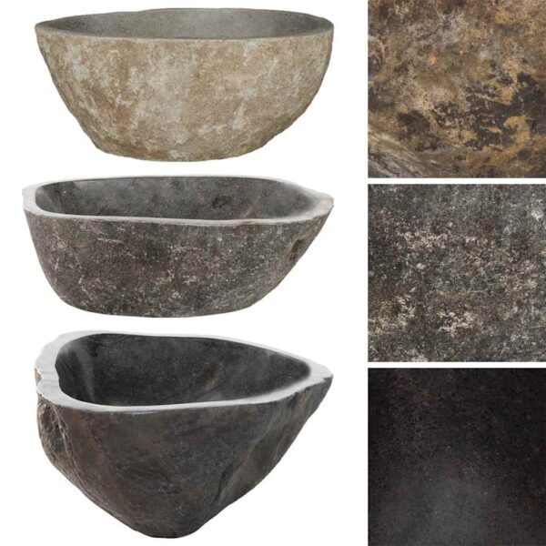 vidaXL Basin River Stone Oval (36-46)x(29-36) cm - Image 4