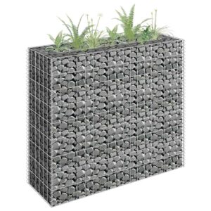 vidaXL Gabion Raised Bed Galvanised Steel 90x30x90 cm