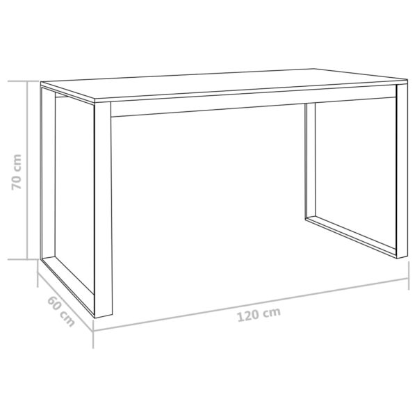 vidaXL Computer Desk Black 120x60x70 cm - Image 8