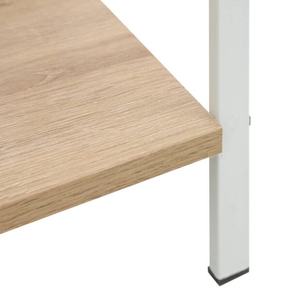 vidaXL 3-Layer Book Shelf Oak 60x27.6x90.5 cm Engineered Wood - Image 7