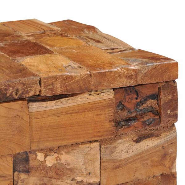 vidaXL Storage Stool Solid Teak Wood - Image 6