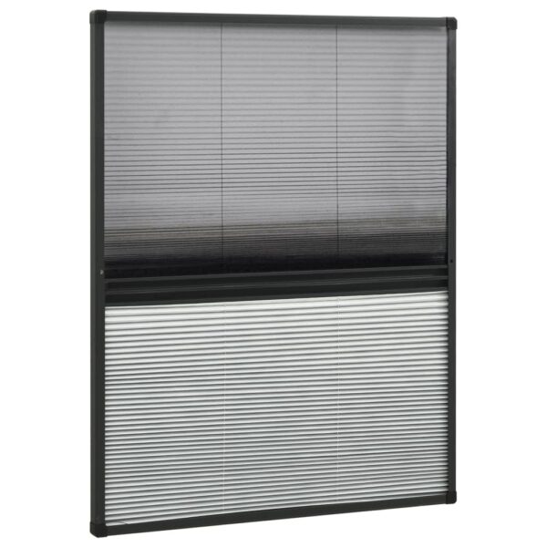 vidaXL Plisse Insect Screen for Windows Aluminium 80x100 cm with Shade - Image 2