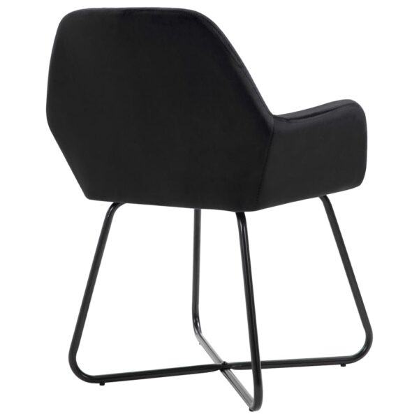 vidaXL Dining Chairs 2 pcs Black Velvet - Image 5