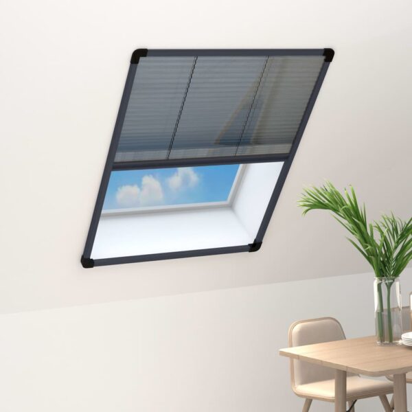 vidaXL Plisse Insect Screen for Windows Aluminium Anthracite 60x80 cm - Image 1