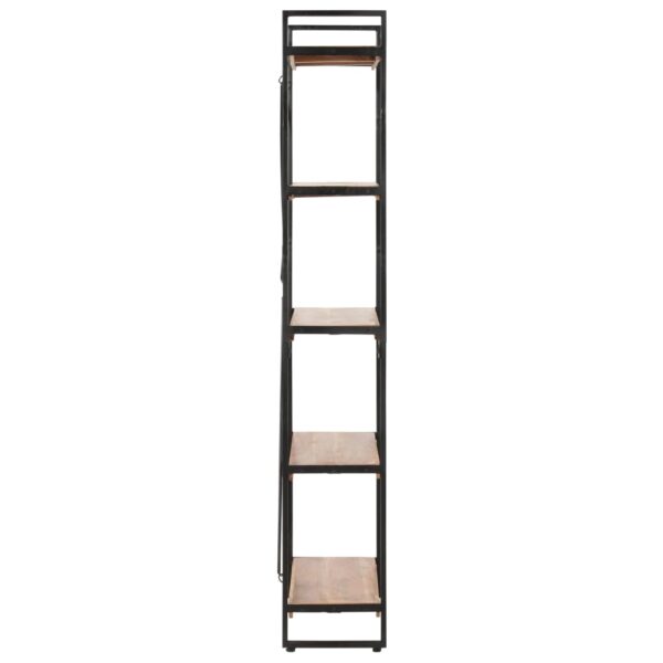 vidaXL 5-Tier Bookcase 90x30x180 cm Solid Acacia Wood - Image 4