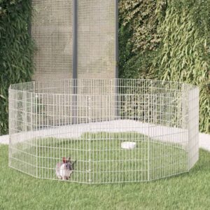 vidaXL Free Range Animal Enclosure 12-Panel 54x80 cm Galvanised Iron