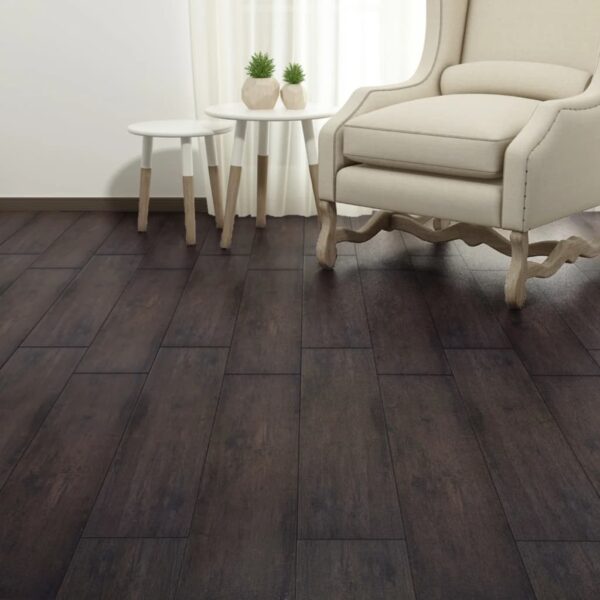 vidaXL Non Self-adhesive PVC Flooring Planks 5.26 m² 2 mm Oak Dark Grey - Image 4