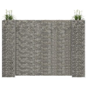 vidaXL H-Shaped Gabion Planter Steel Wire 260x40x200 cm