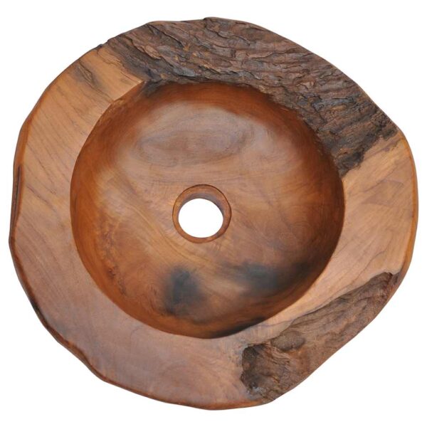 vidaXL Basin Solid Teak 45 cm - Image 8