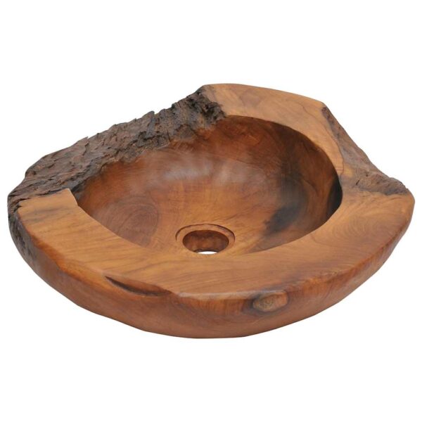 vidaXL Basin Solid Teak 45 cm - Image 2