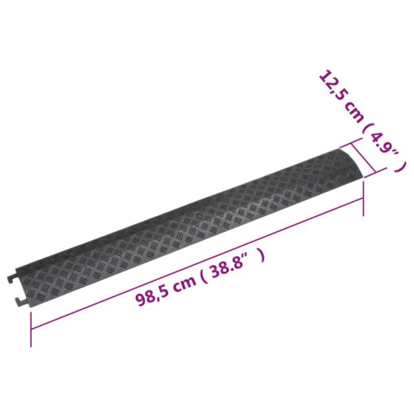 vidaXL Cable Protector Ramps 2 pcs 98.5 cm Black - Image 10
