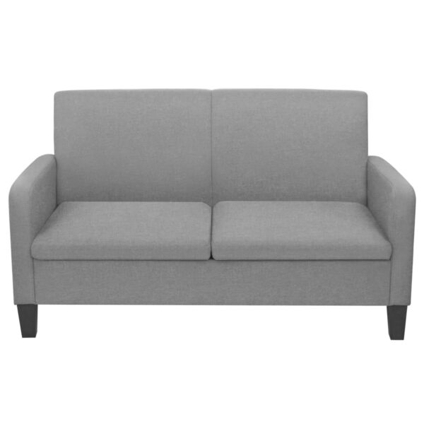 vidaXL 2-Seater Sofa 135x65x76 cm Light Grey - Image 2