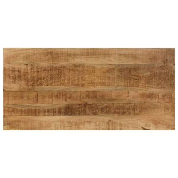 vidaXL Dining Table 115x55x76 cm Solid Mango Wood and Steel - Image 4
