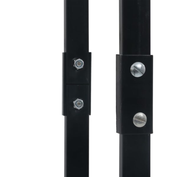 vidaXL Firewood Rack Black 100x25x200 cm Steel - Image 5