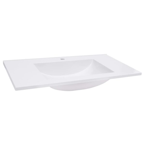 vidaXL Built-in Wash Basin 750x460x130 mm SMC White - Image 2