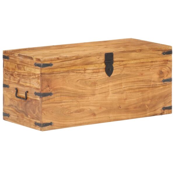 vidaXL Chest 90x40x40 cm Solid Acacia Wood - Image 7