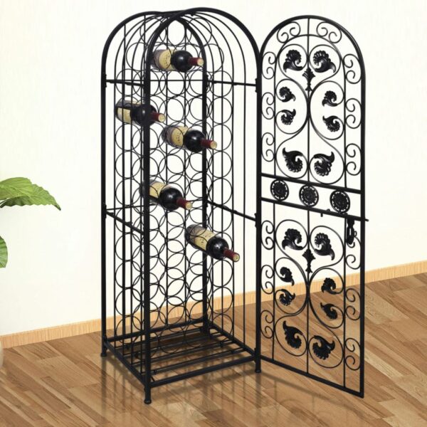 vidaXL Wine Rack for 45 Bottles Metal - Image 1