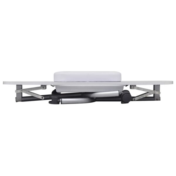Folding Manicure Nail Table with Castors White - Image 3