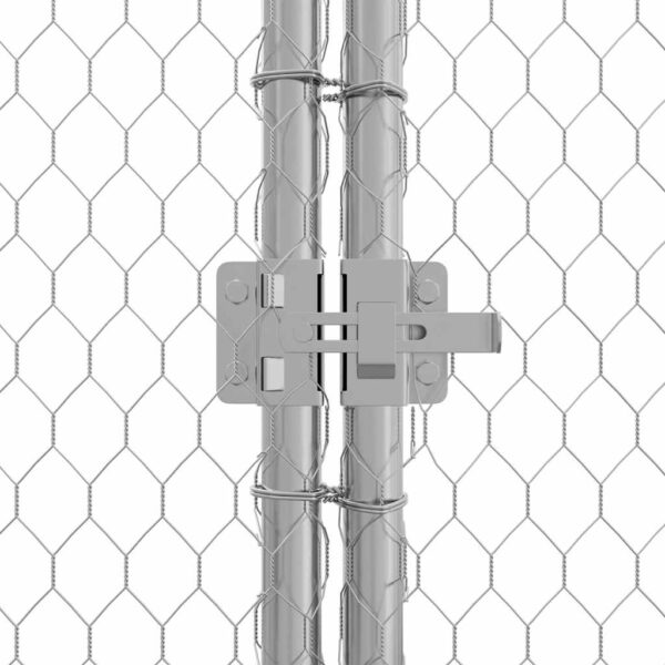 vidaXL Chicken Cage Silver 100x100x190 cm Galvanised Steel - Image 7